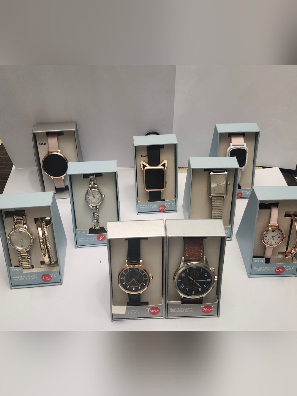 New Assorted Women's and Men's Watches - Black, Rose Gold, Silver, Huge Lot